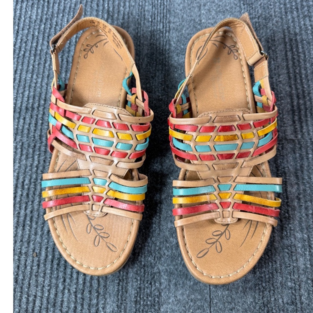 Naturalizer Westerly Womens Multi Color Woven Leather Huarache Sandals 9.5M